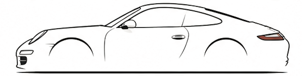 Stilisierte Silhouette der Porsche 996 Modellreihe bei MasterTec
